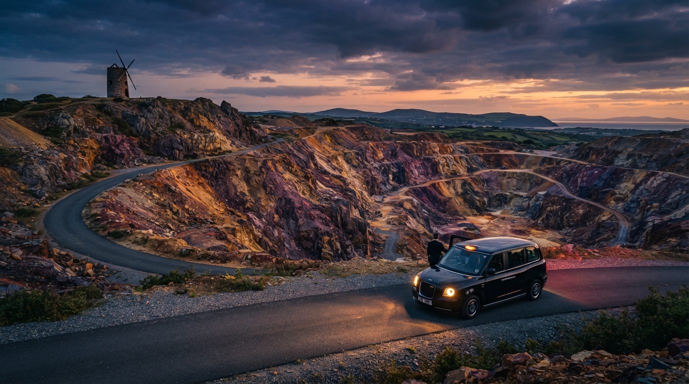 Parys Mountain (Mynydd Parys) near Amlwch on Anglesey at dusk